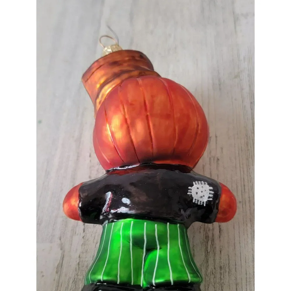 Radko pumpkin pete blown glass ornament Halloween‎